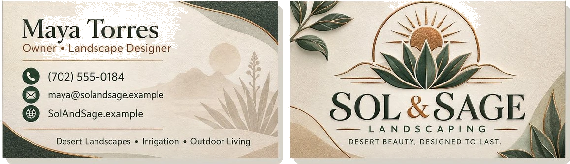 Business card — Sol & Sage