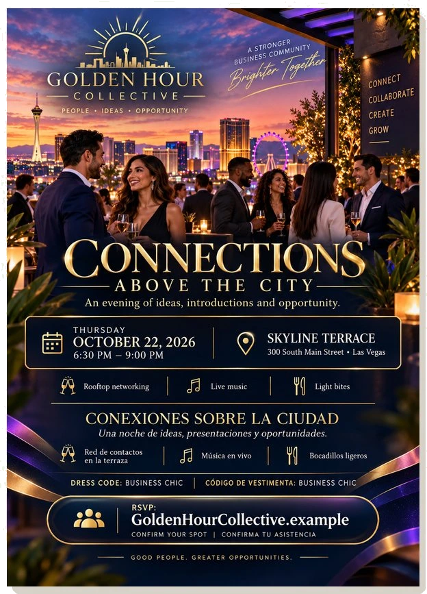 Event invitation — Golden Hour Collective