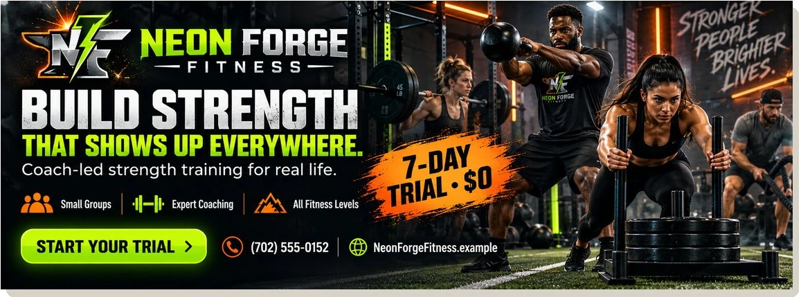 Website banner — Neon Forge Fitness