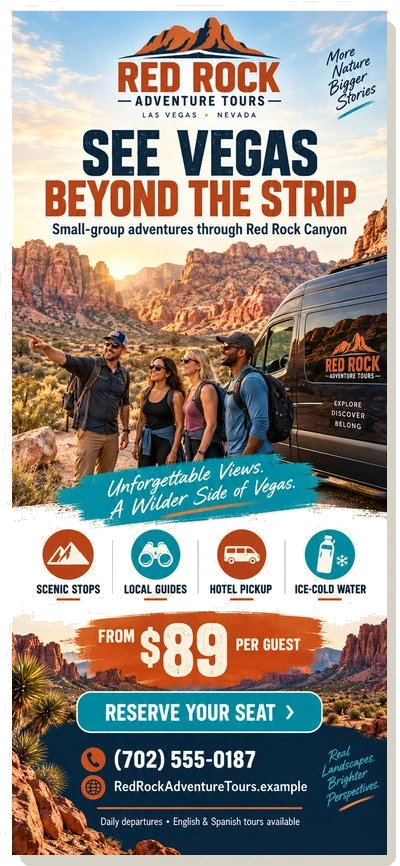 Rack card — Red Rock Adventure Tours