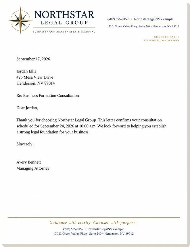 Letterhead — Northstar Legal Group