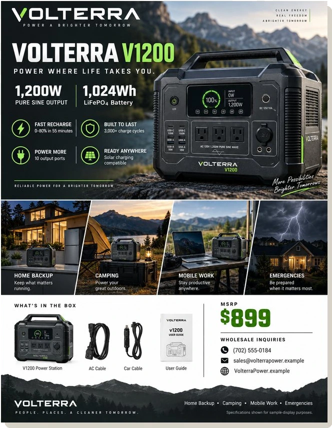 Product sell sheet — Volterra