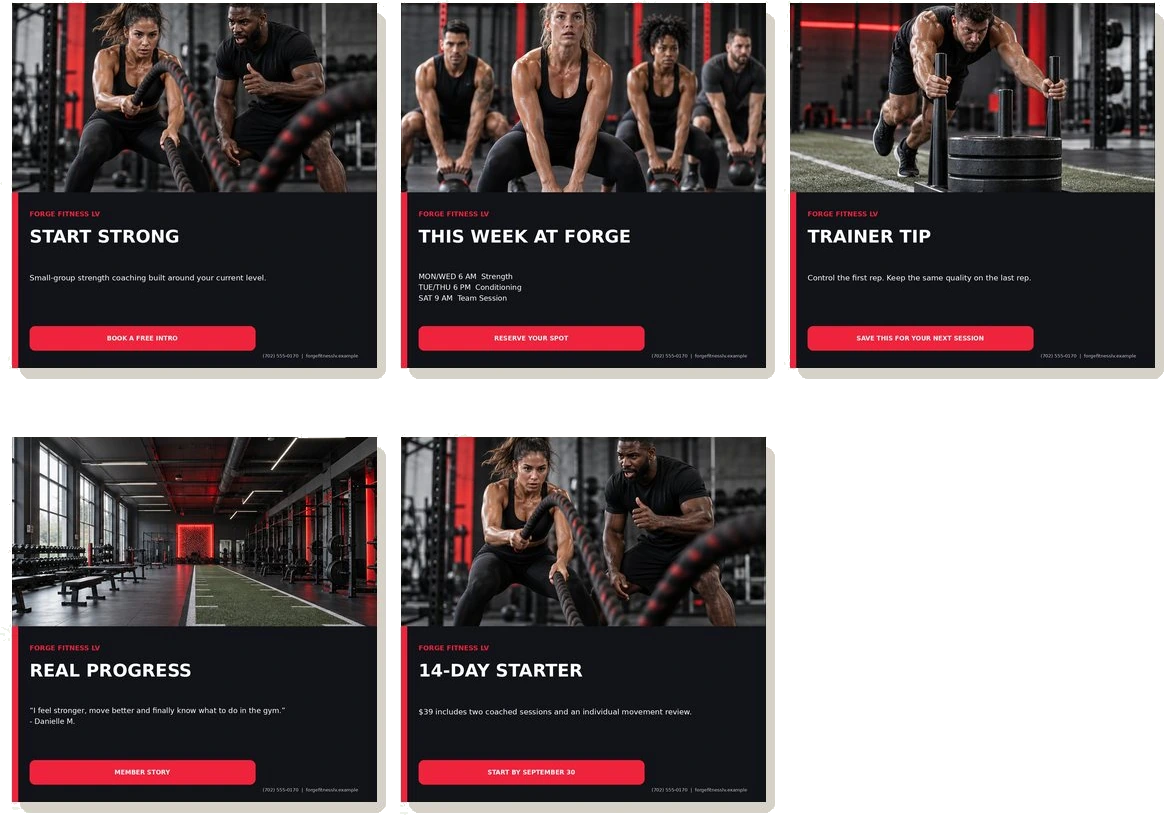 Social media starter set — Forge Fitness