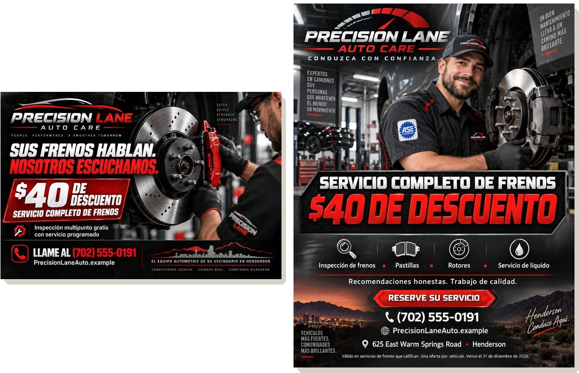 Par de anuncios promocionales — Precision Lane