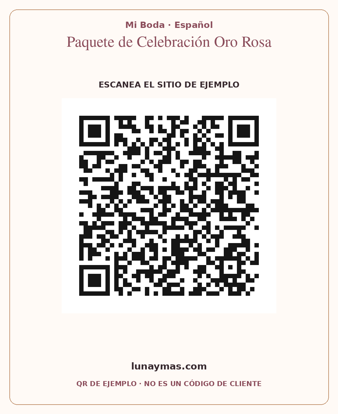 Código QR del sitio demo · Mi Boda
