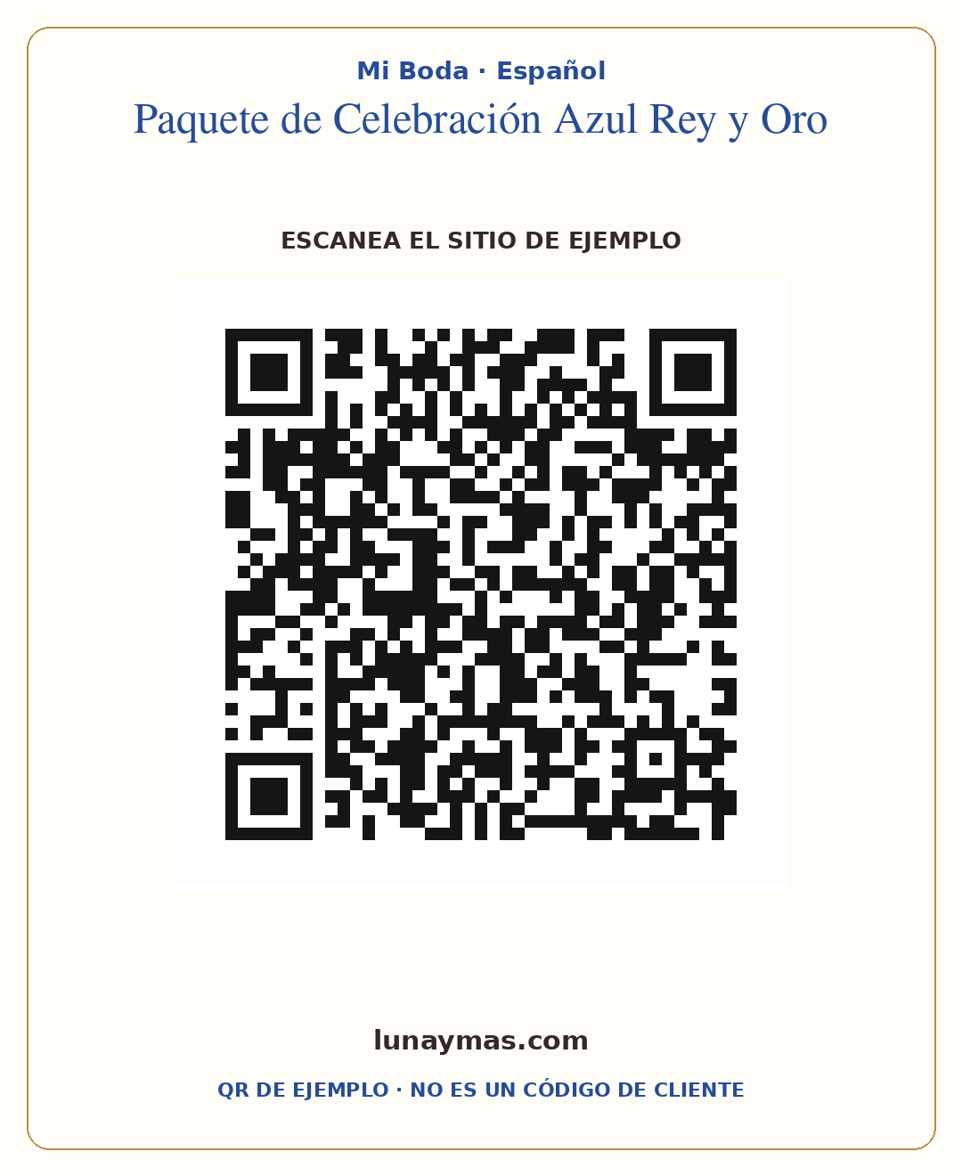 Código QR del sitio demo · Mi Boda