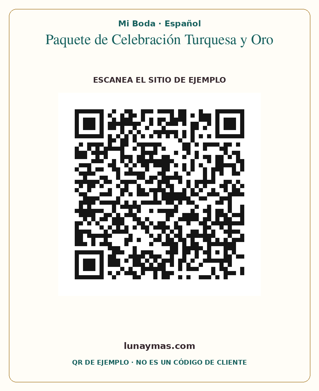 Código QR del sitio demo · Mi Boda
