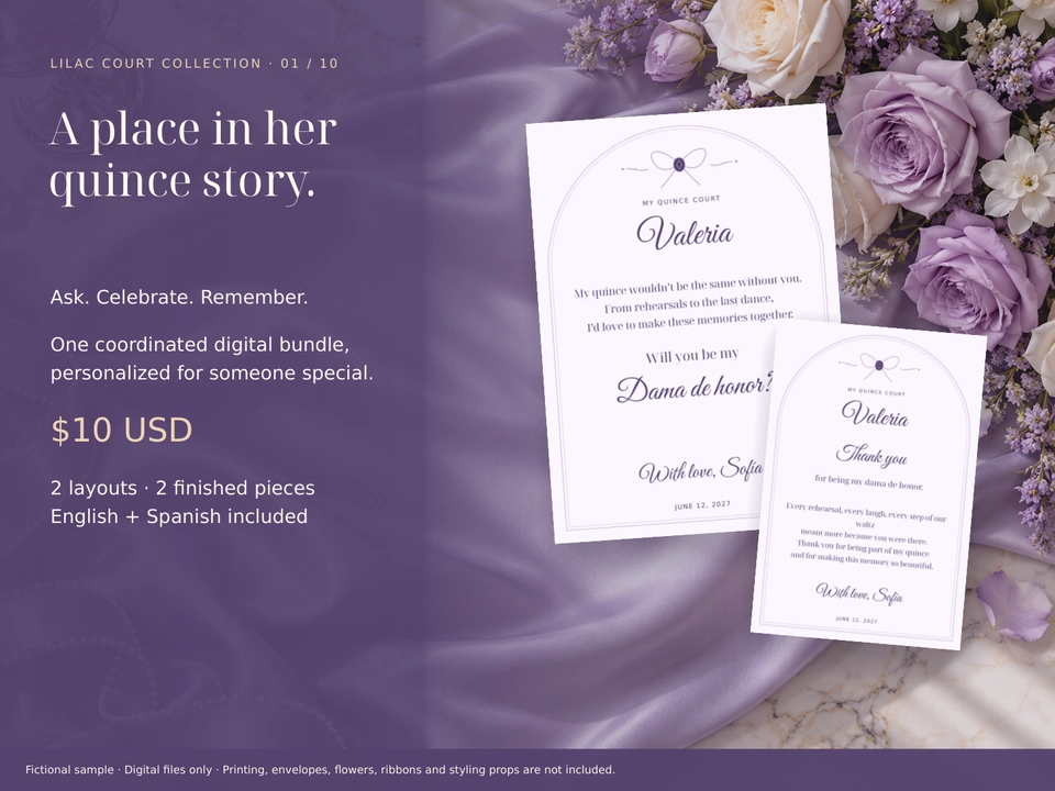 A coordinated invitation and thank-you