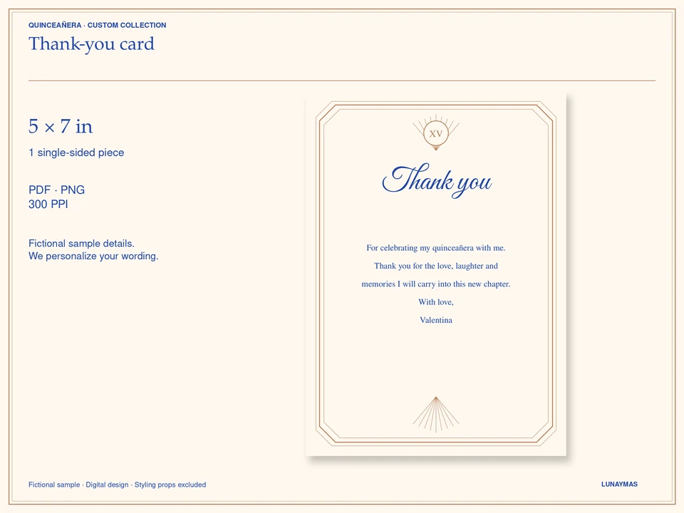 Thank-you card · 5 × 7 in