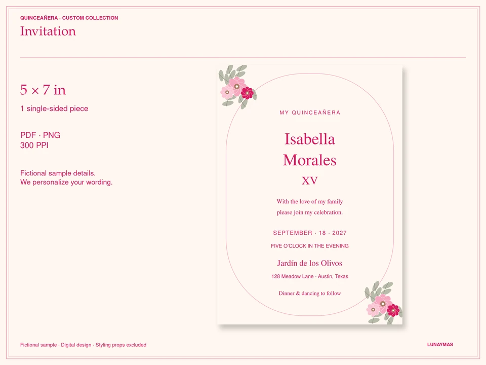Invitation · 5 × 7 in