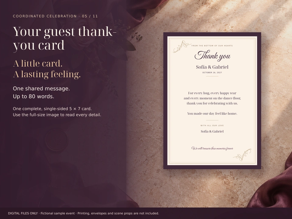 Your guest thank-you card