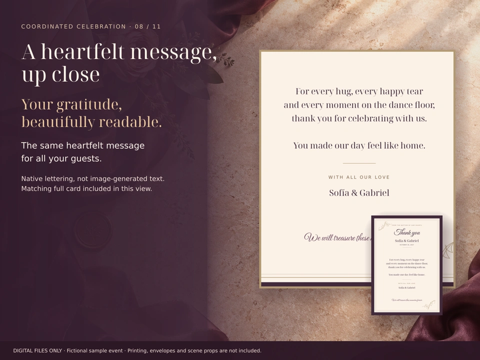 A heartfelt message, up close