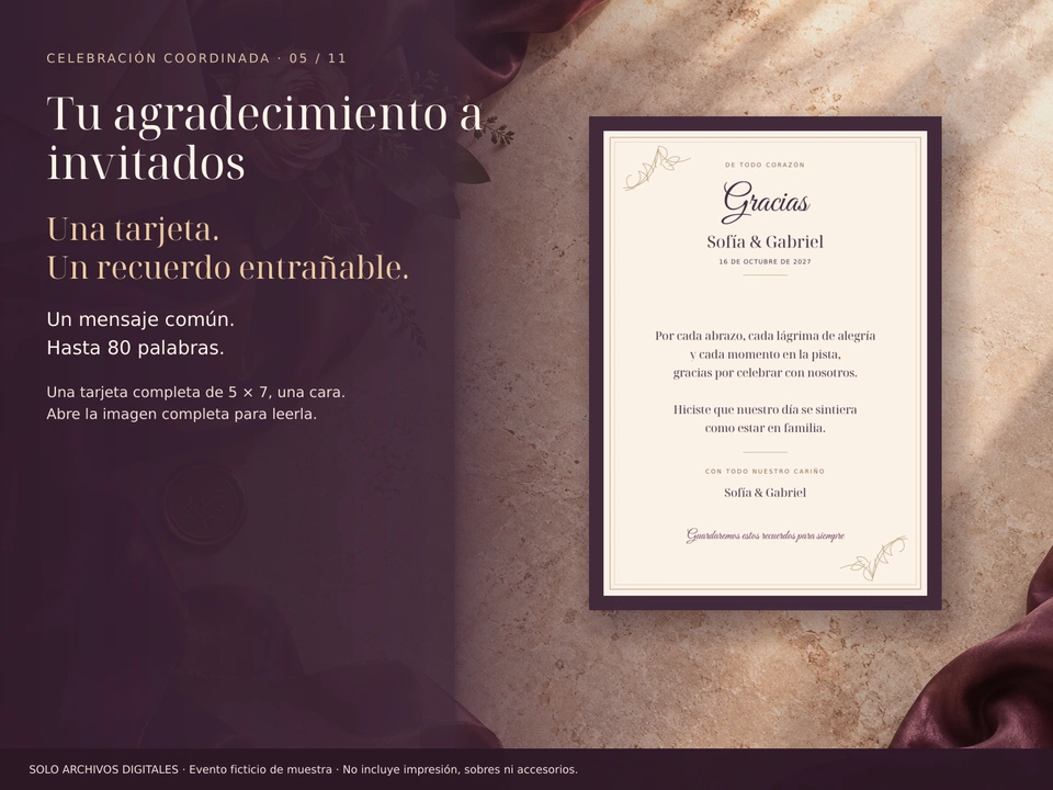Tu agradecimiento a invitados