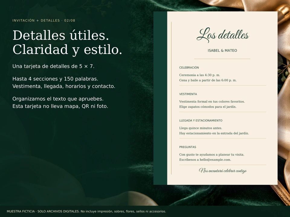 Detalles útiles. Claridad y estilo.