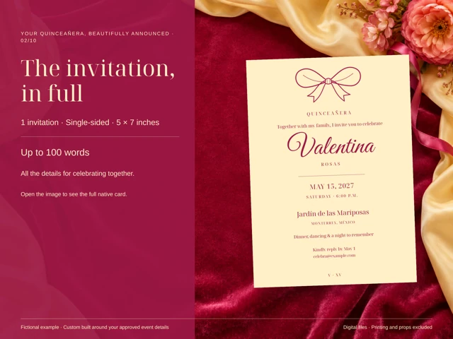 The invitation, in full