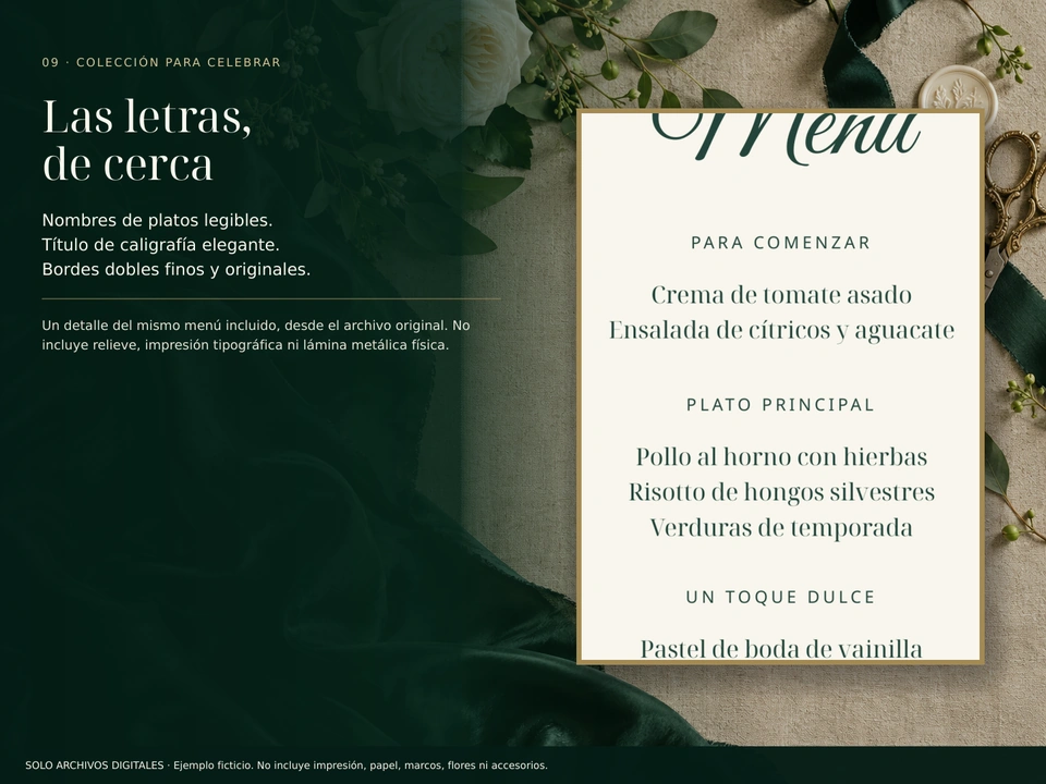 Detalle de las letras originales
