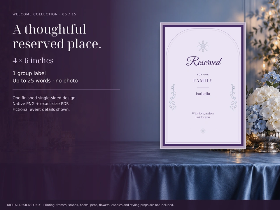 Reserved-table card