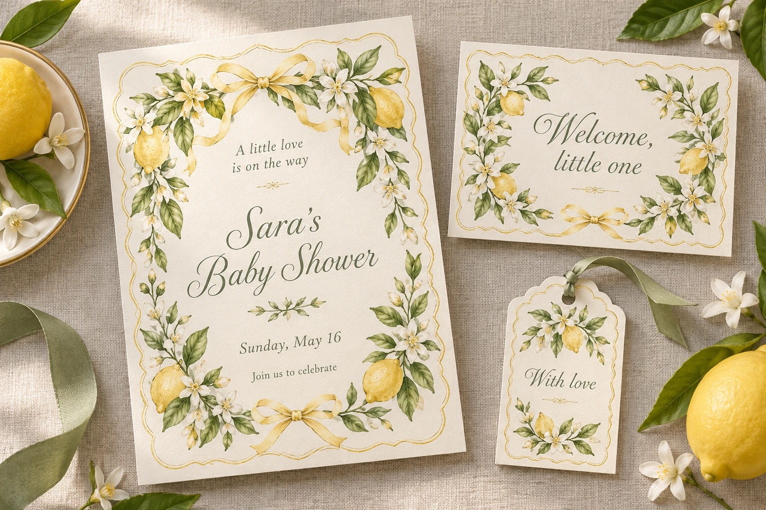 Little Garden · Sage + butter yellow + cream