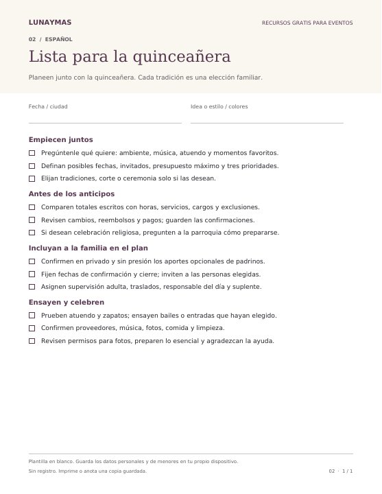 Vista previa en español: Lista para la quinceañera