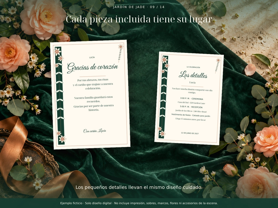 Cada pieza incluida tiene su lugar