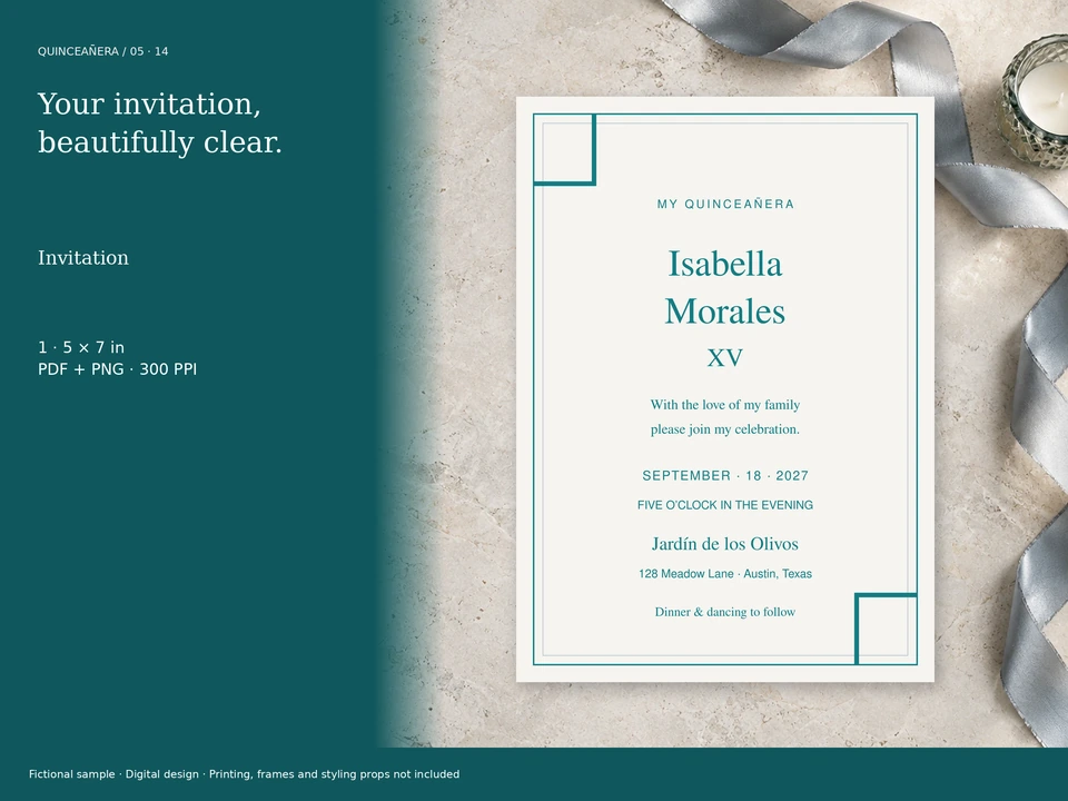 Your invitation, beautifully clear.