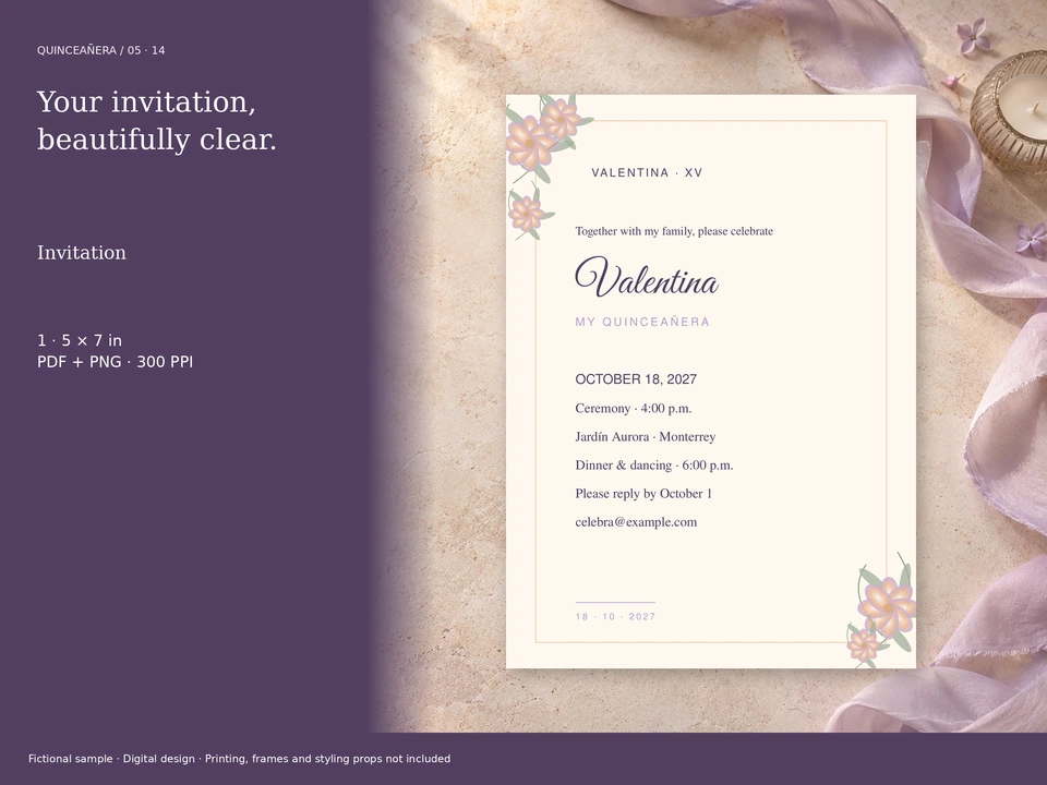 Your invitation, beautifully clear.