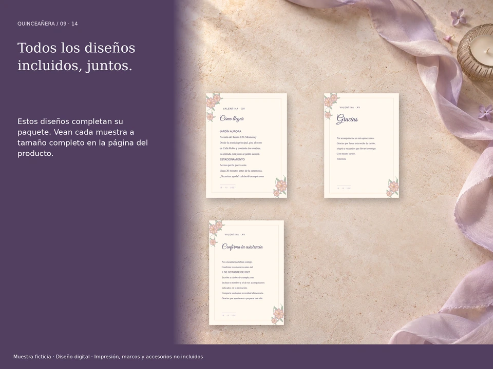 Todos los diseños incluidos, juntos.