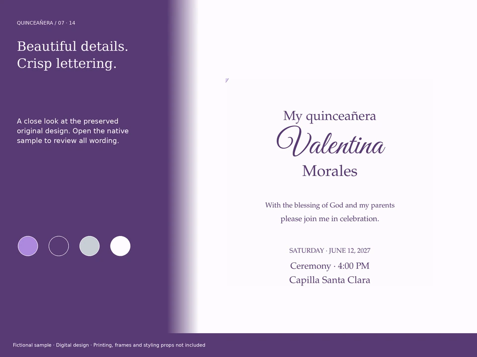 Beautiful details. Crisp lettering.