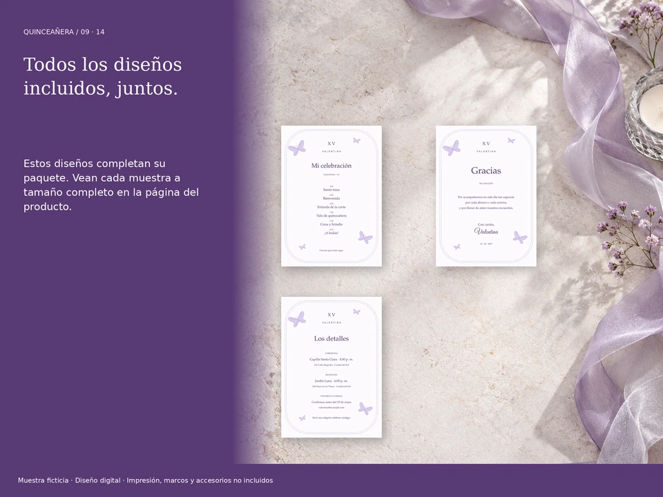 Todos los diseños incluidos, juntos.