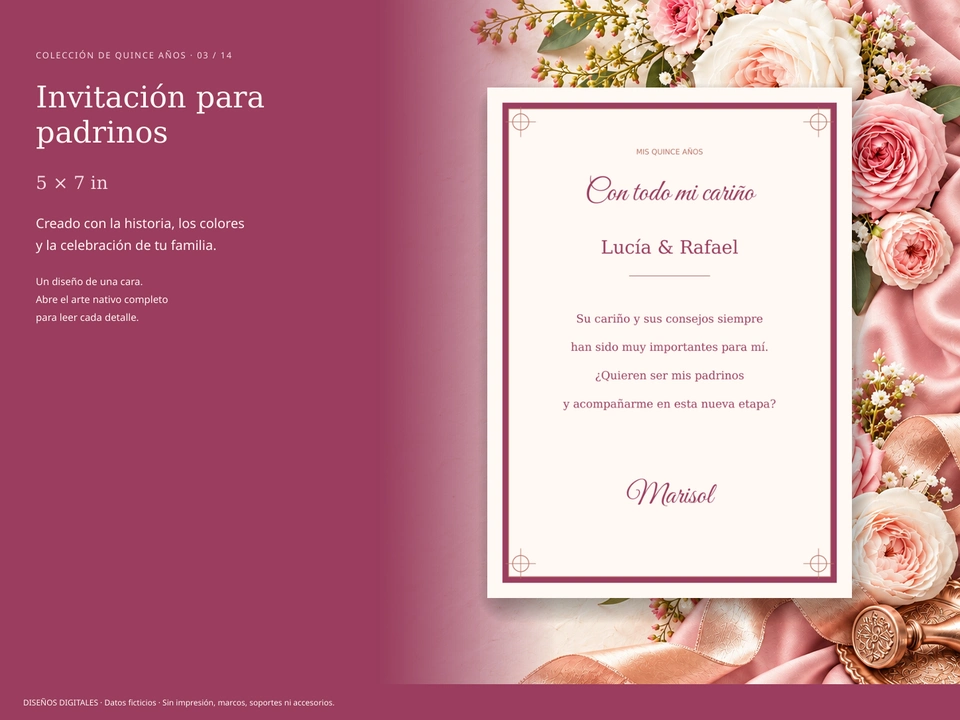 Invitación para padrinos