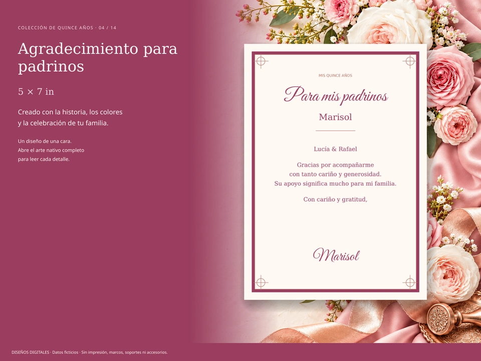 Agradecimiento para padrinos