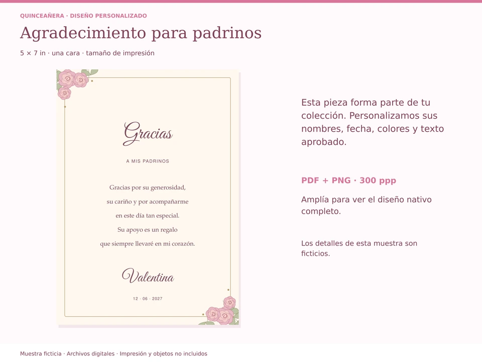 Agradecimiento para padrinos