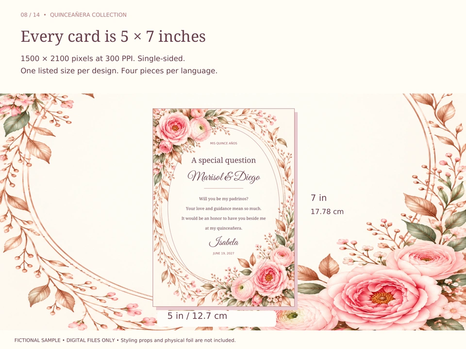Every card is 5 × 7 inches