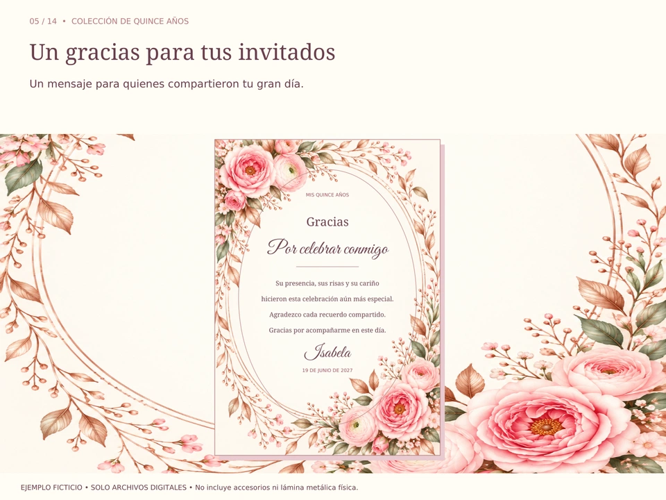 Un gracias para tus invitados