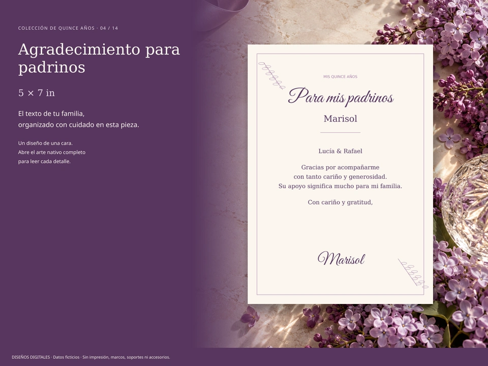 Agradecimiento para padrinos