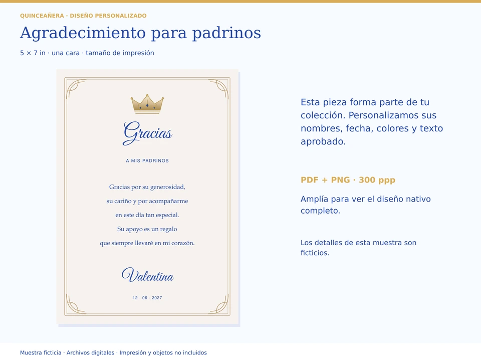 Agradecimiento para padrinos