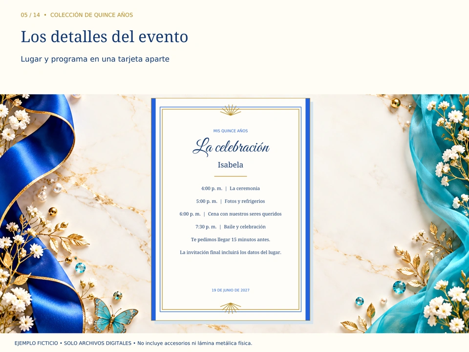 Los detalles del evento