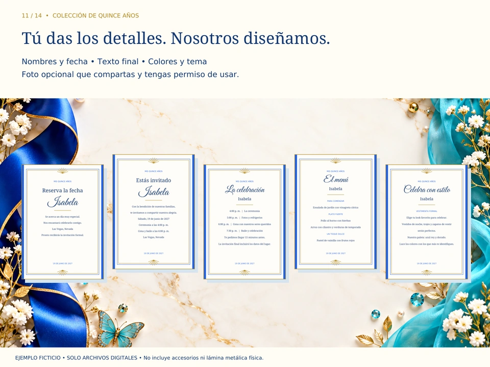 Tú das los detalles. Nosotros diseñamos.
