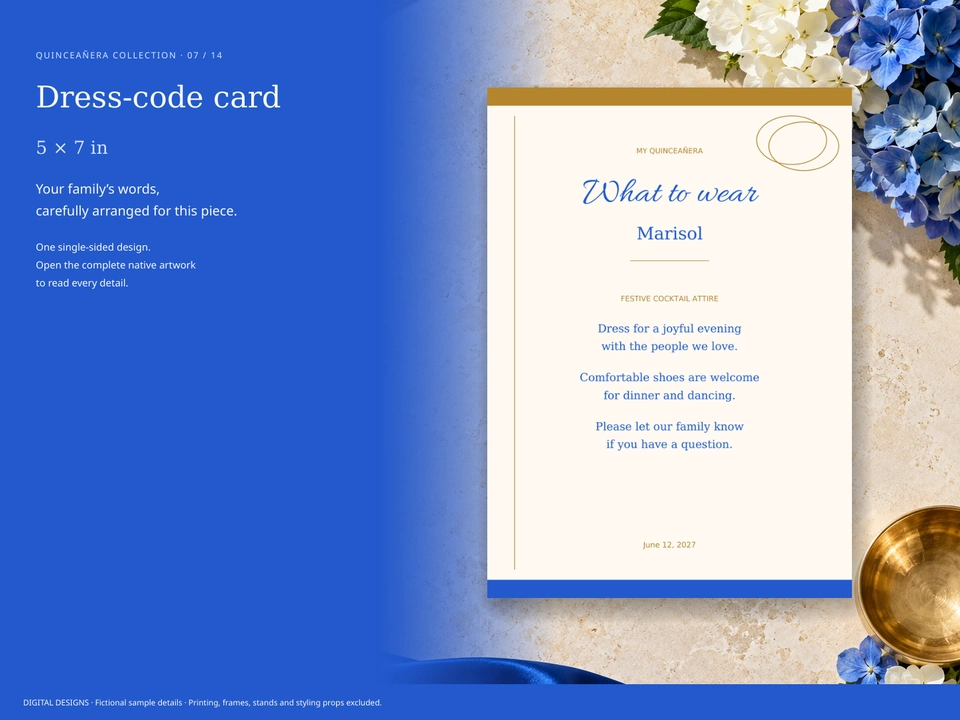 Dress-code card