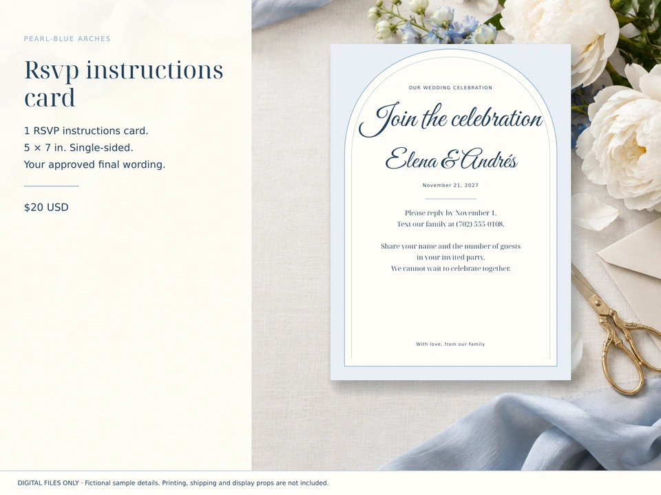 Rsvp instructions card