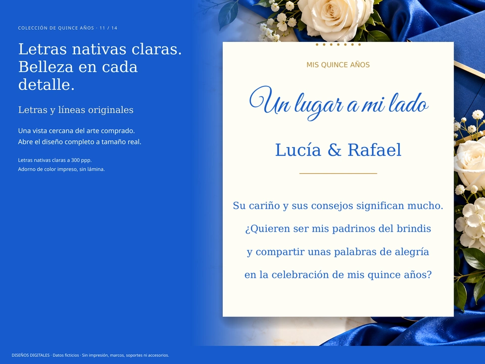 Letras nativas claras. Belleza en cada detalle.