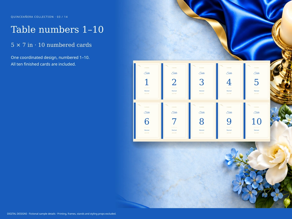 Table numbers 1–10