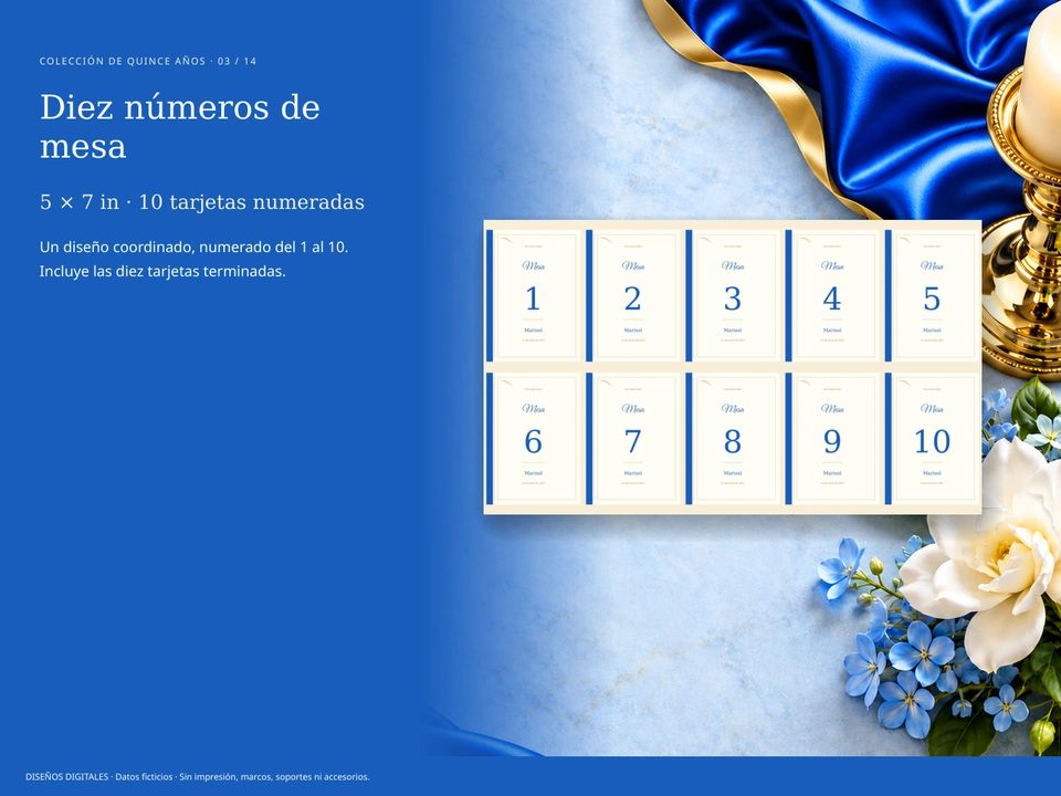 Diez números de mesa