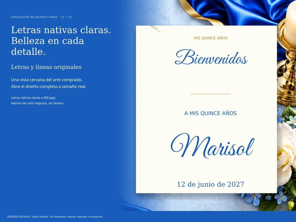 Letras nativas claras. Belleza en cada detalle.