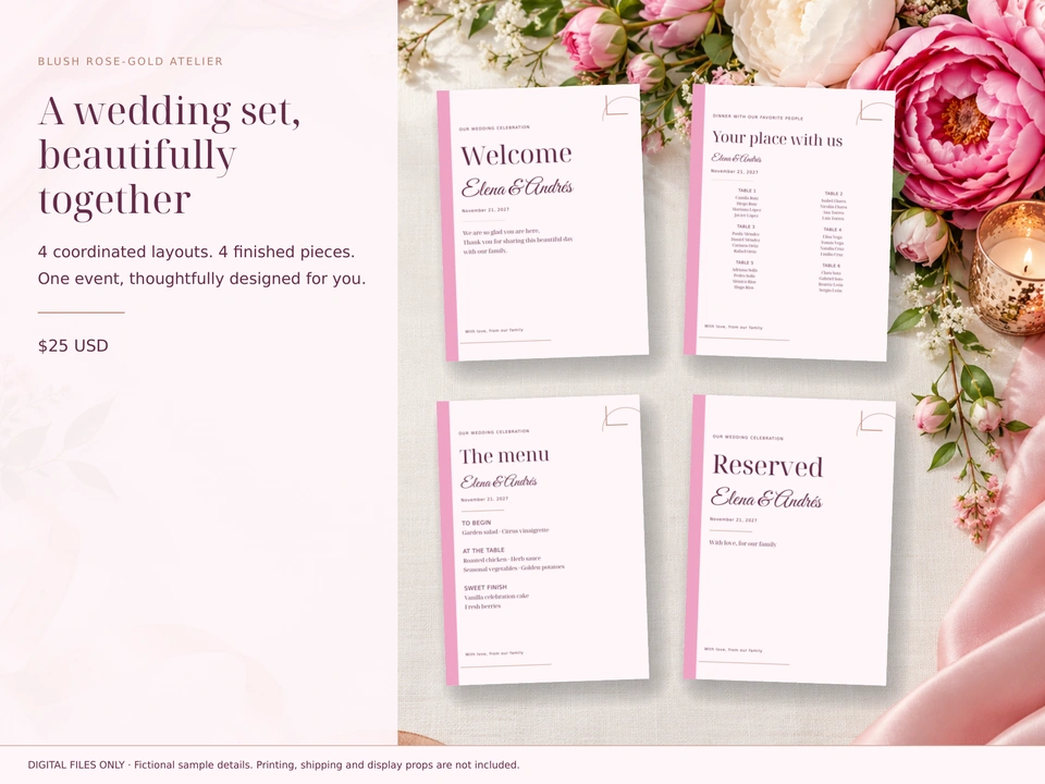 A wedding set, beautifully together