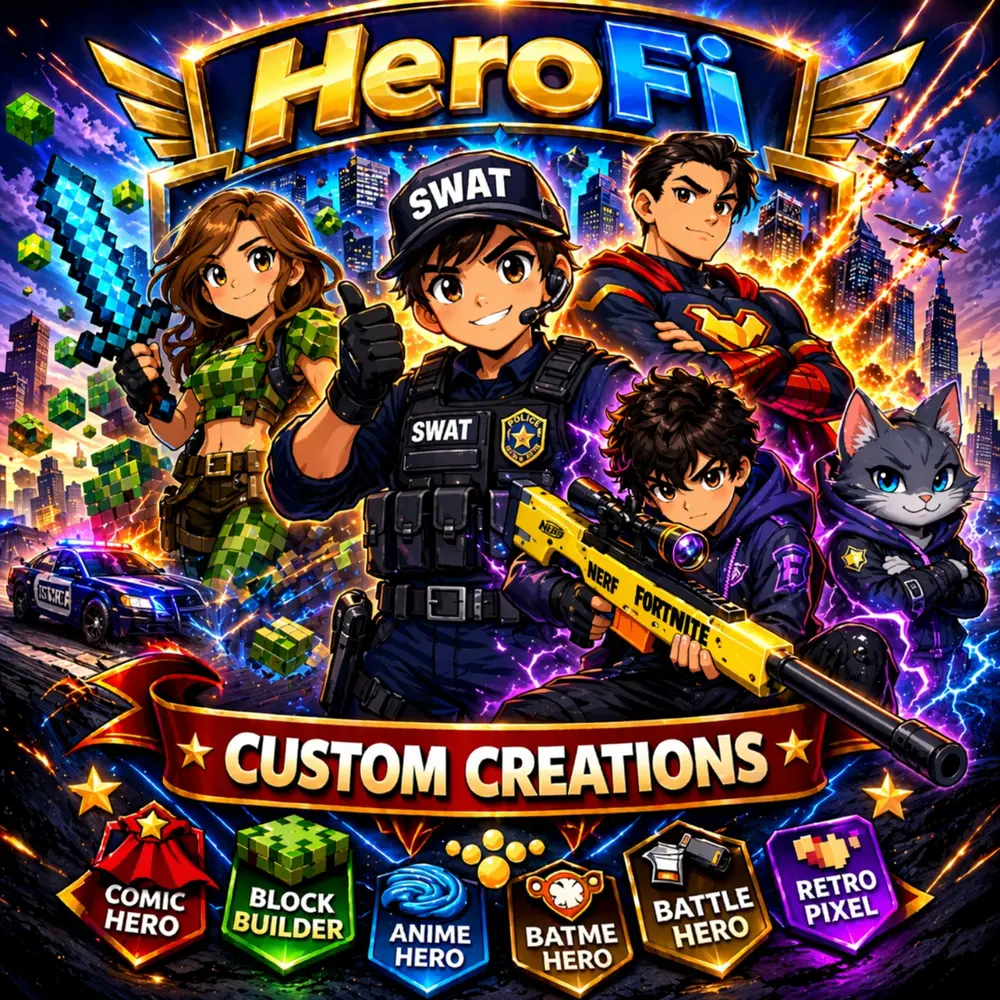 Arte de campaña de creación de héroes personalizados de HeroFi
