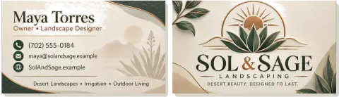 Business card — Sol & Sage