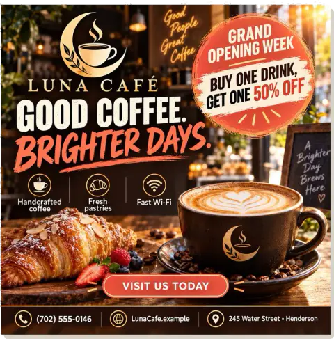 Social media post — Luna Café
