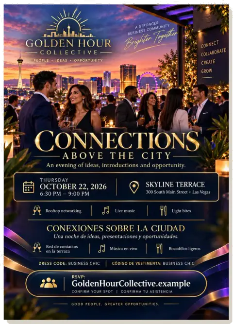 Event invitation — Golden Hour Collective