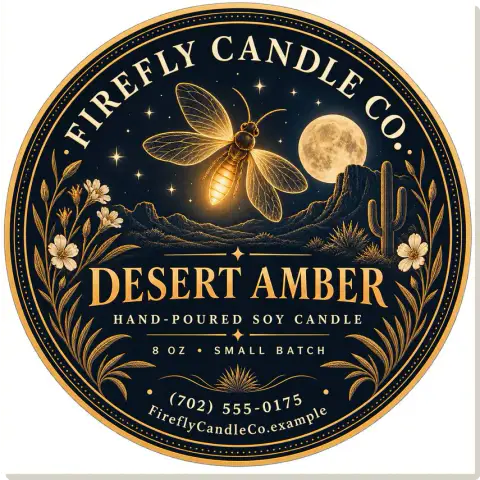 Product label — Firefly Candle Co.